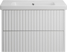 ASB-Woodline Тумба под раковину Риола 80 подвесная белая